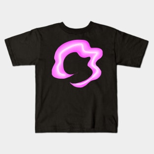 Abstract Hair Art (pink neon sign) Kids T-Shirt